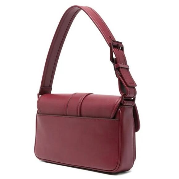 NEW Michael Kors Colby Medium Leather Shoulder Bag Mulberry Buckle Flap Purse - Picture 3 of 13